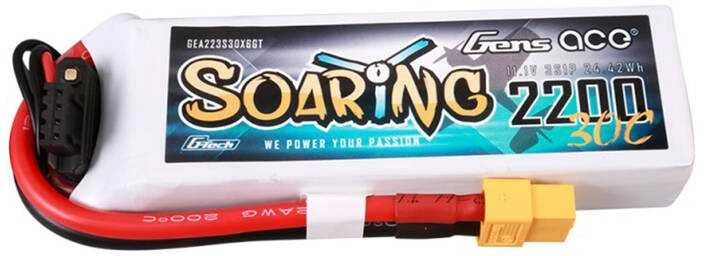 Gens ace G-Tech Soaring 2200mAh 11.1V 30C 3S1P Lipo Batte