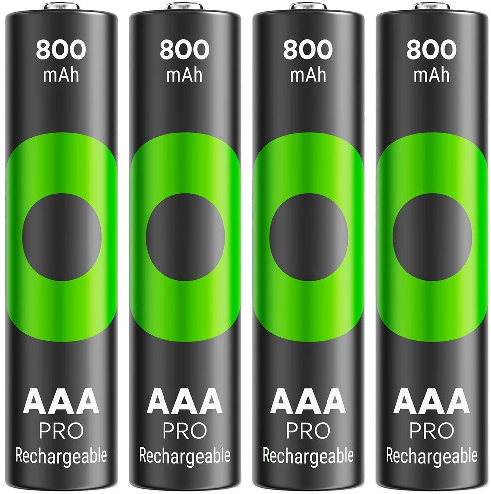 Gp Batteries Įkraunama Baterija - GP ReCyko PRO 800mAh, 1500 Ciklų, Išlaiko 70% Įkrovos