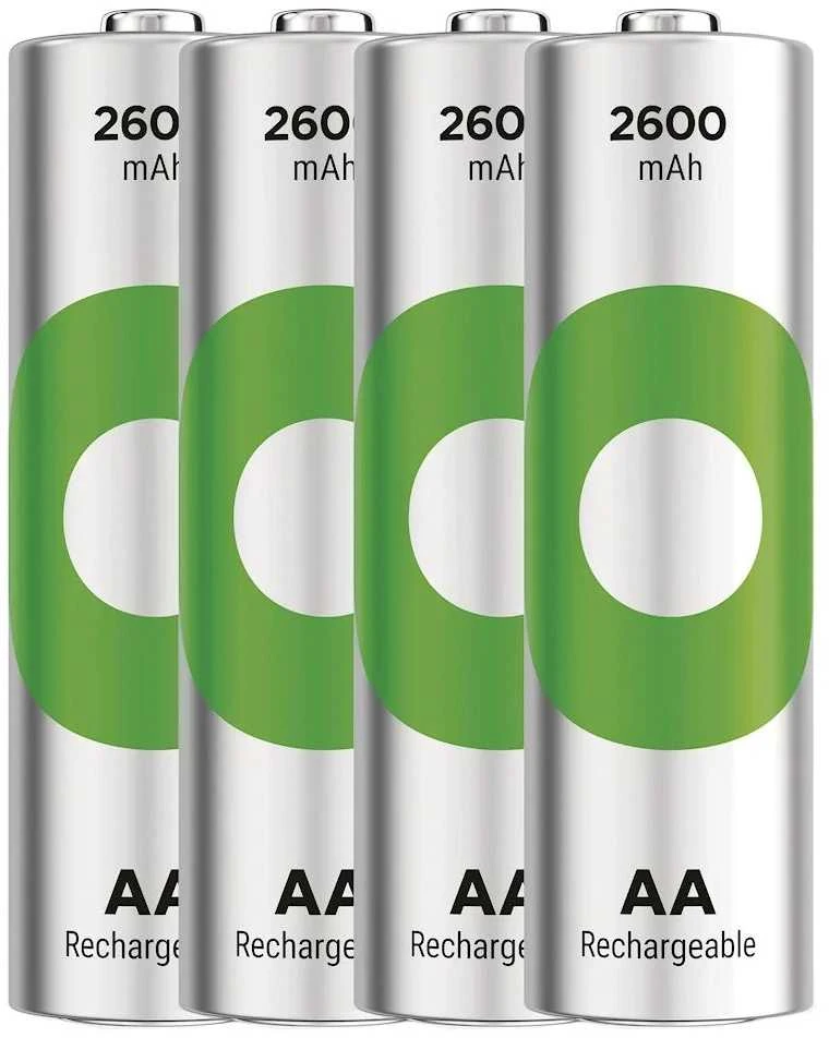 GP Baterija (AA) Įkraunamos NIMH R6/AA, 270AAHCE-R21, ReCyko (4 baterijos / lizdinė pakuotė), 2700 mAh