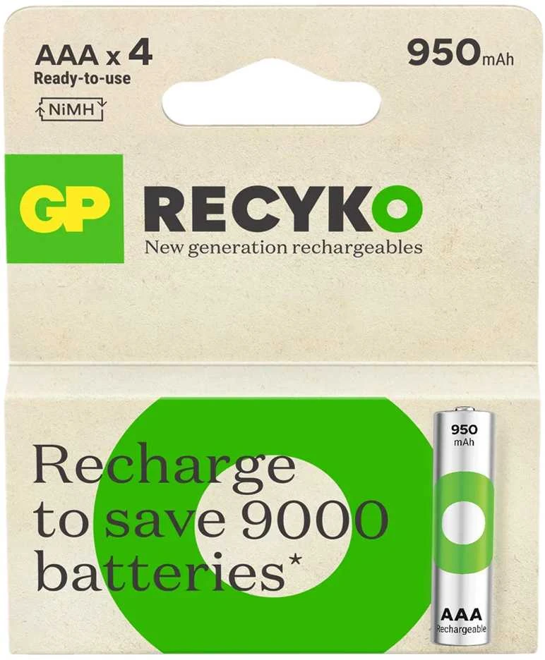 GP Baterija Baterija - GP ReCyko R03 AAA 950mAh Įkraunamos 4 Pak Sand Color