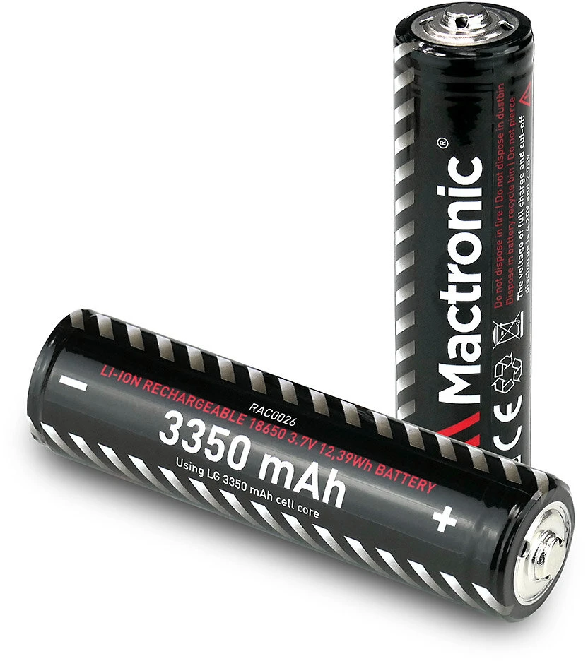 Mactronic 3350mAh 3,7V 12,39Wh 18650 akumuliatorius su PCB