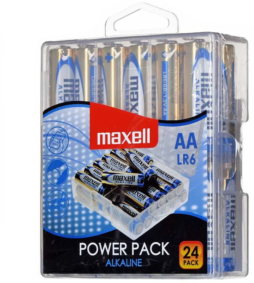 Maxell AA šarminės baterijos 24 vnt pakuotėje