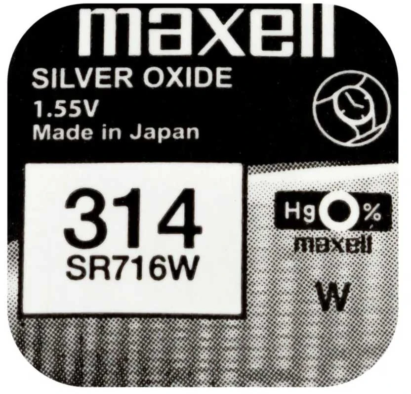 Baterija - Maxell 314 SR716W 1.55V sidabro oksidas 10 vnt.