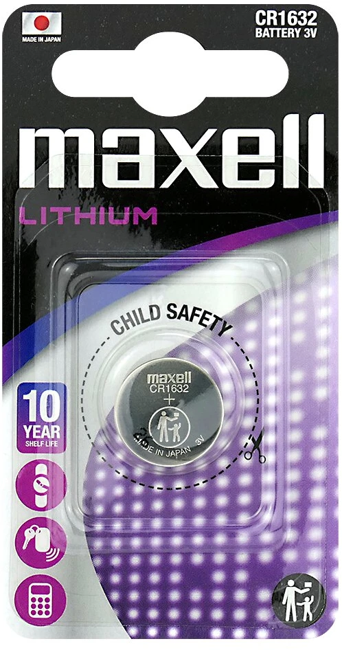 Baterija - Maxell CR1632 3V 140mAh Monetos Elementas
