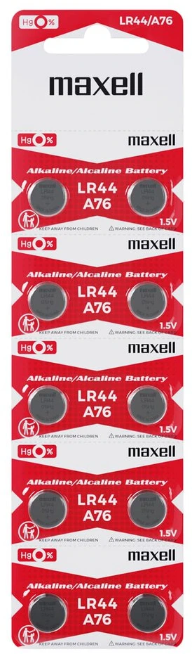 Baterija - Maxell G13 LR44 Alkalinė 1.5V 10Vnt