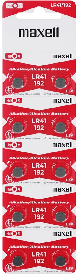 Baterija - Maxell G3 LR41 Alkalinė 1.5V 10Vnt