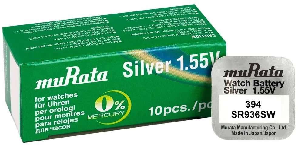 Murata 394 1.55V baterijų pakuotė su elementu