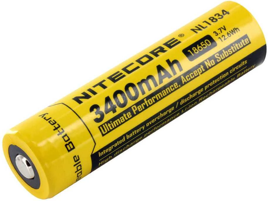 Baterija - Nitecore NL1834 3400mAh Įkraunama Ličio Jonų