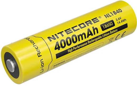Baterija - Nitecore NL1840 4000mAh 3.6V Įkraunama 18650
