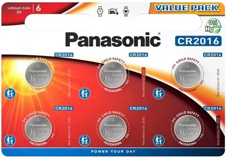 Baterijos Panasonic CR-2016EL/6BP 1vnt