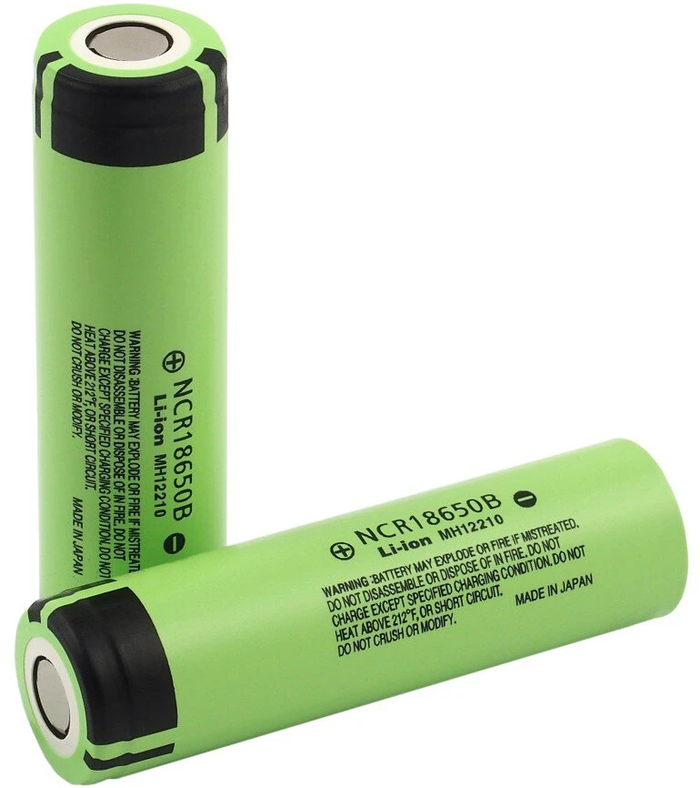Baterija - Panasonic NCR18650B 3350mAh 3.6V Li-Ion Įkraunamos Baterijos Juoda