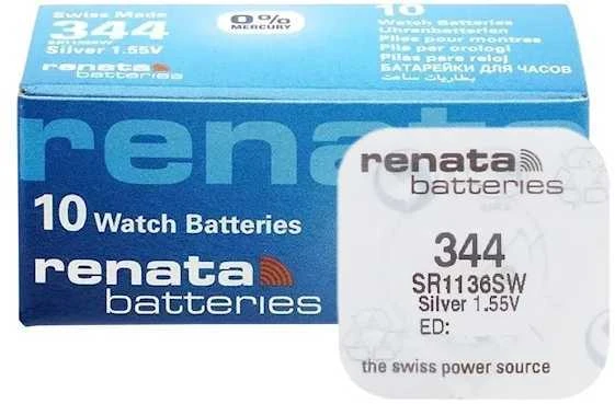 Baterija - Renata 344 SP 1.55V Sidabro Oksidas 10 Vnt.