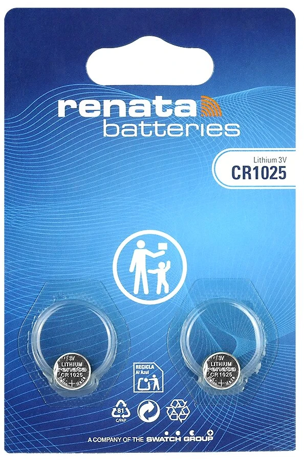 Baterija - Renata CR1025 3V 30mAh Ličio mygtukinė elementas