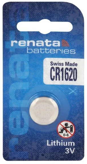 Baterija - Renata CR1620 3V 68mAh Ličio Mygtukinis Elementas