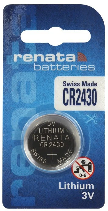 Baterija - Renata CR2430 3V 285mAh Ličio Mygtukinis Elementas