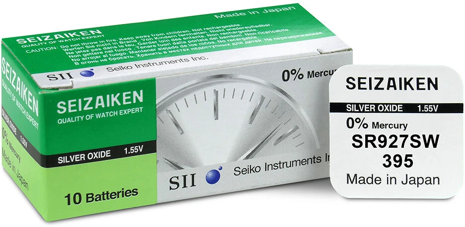 Baterija - Seizaiken SEIKO 395 (SR927SW) Sidabro Oksido 2,7 mm x 9,5 mm Laikrodžio Baterija