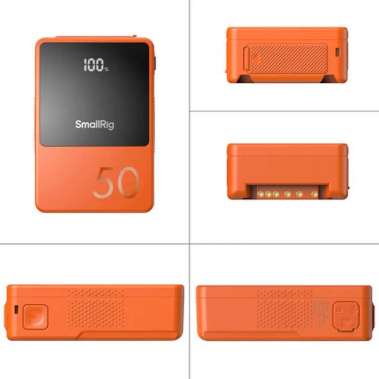 Oranžinis SmallRig 4871 V-Mount Baterija Mini VB50 (Oranžinis)