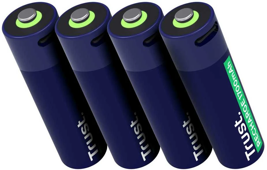 Baterija - Trust 25631 Įkraunama AA 1700 mAh 800 Ciklų 4-Paketas
