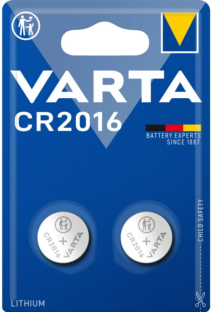 Varta CR2016 ličio baterija 3v 2 vnt