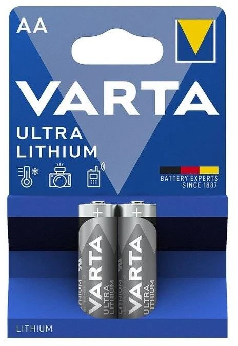 Baterijos - Varta AA Ultra (6106) Ličio Baterijos, 2 vnt.