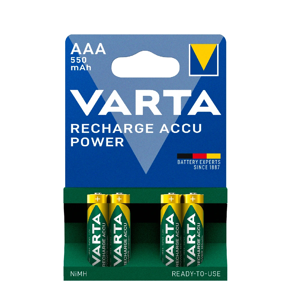 Pūtimo baterija R3 Ni-MH AAA 550mAh VARTA SOLAR