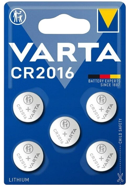 Mygtukinė Baterija - VARTA CR2016 5 Vnt. 3 V