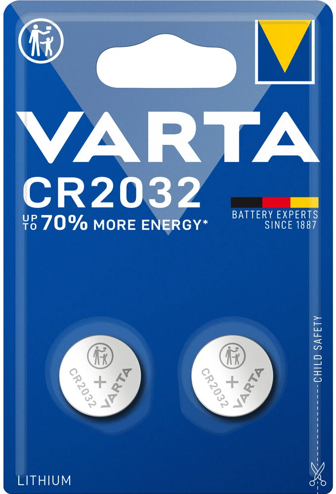 Baterija - VARTA CR2032 3 V, 2 vnt.