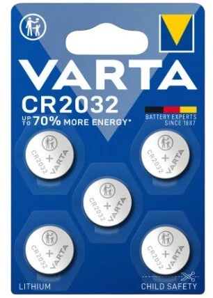 Baterija - VARTA CR2032 Ličio Monetų Elementas 3V 20mm Skersmuo 5 Vnt.