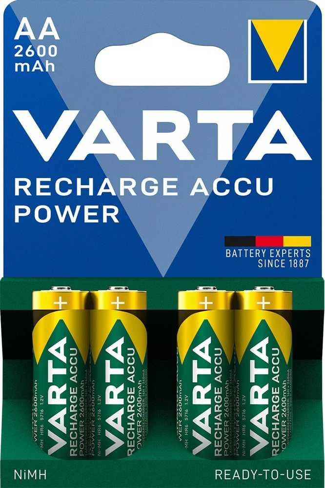 Varta AA 2600mAh įkraunamos baterijos 4 vnt pakuotė