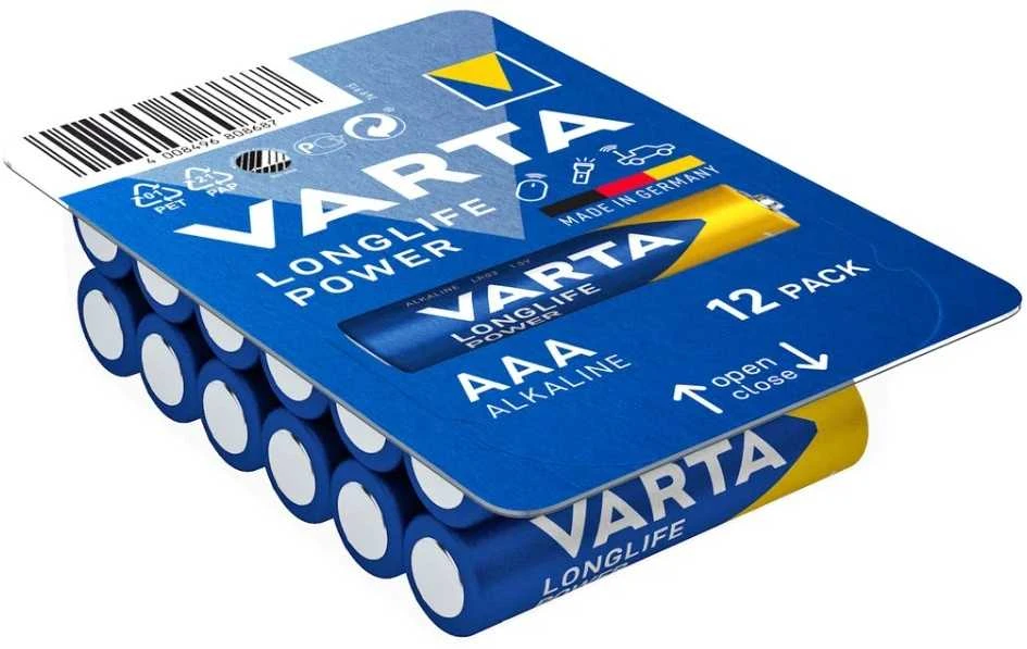 Varta AAA baterijos, 12 vnt. pakuotė