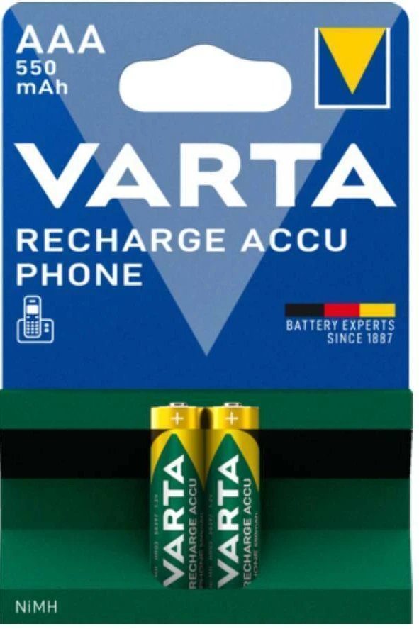 Varta AAA įkraunamos baterijos pakuotėje