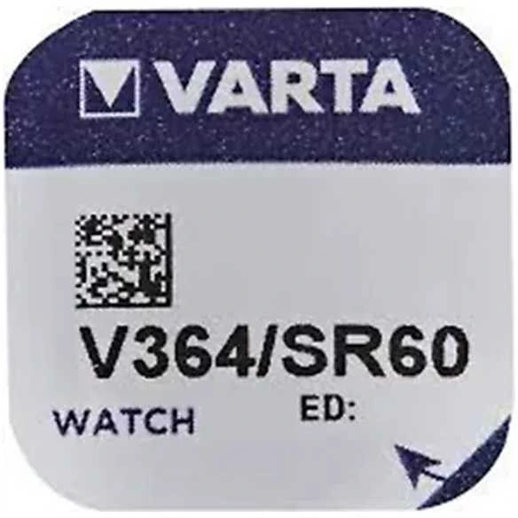 VARTA sidabrinis battery V364 (Type SR60) 1 pcs