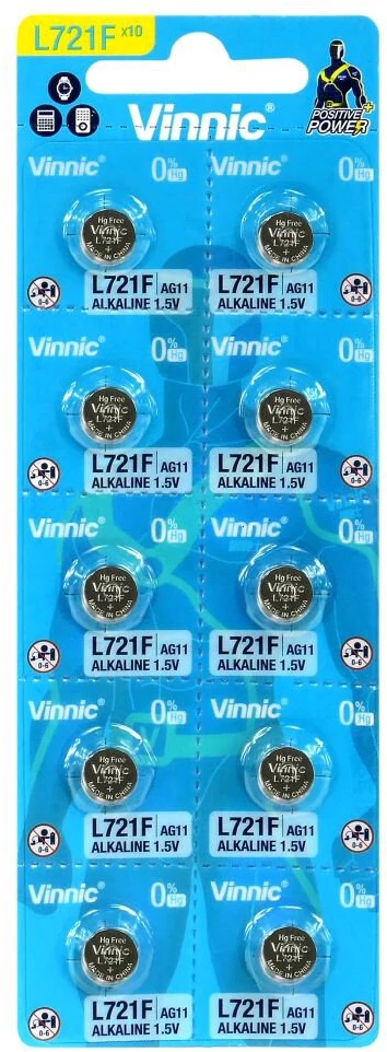 Baterija - Vinnic G11 LR721 10-vnt. Alkalinė Mygtukinis Elementas 1.5V