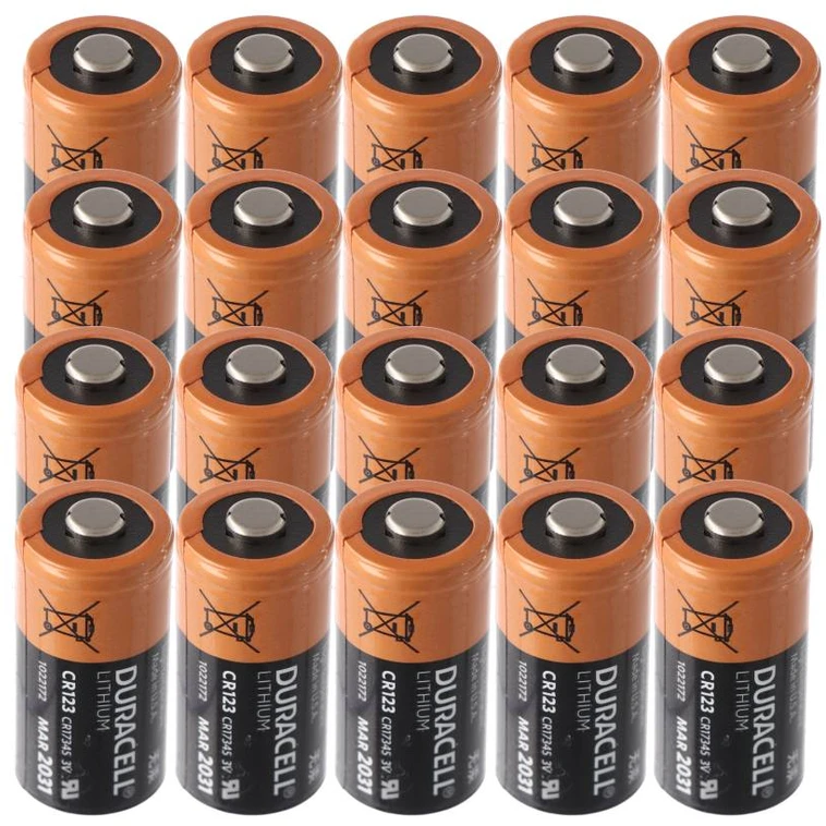 Baterijos – Duracell CR123 Ličio Baterijos, 20 vnt.