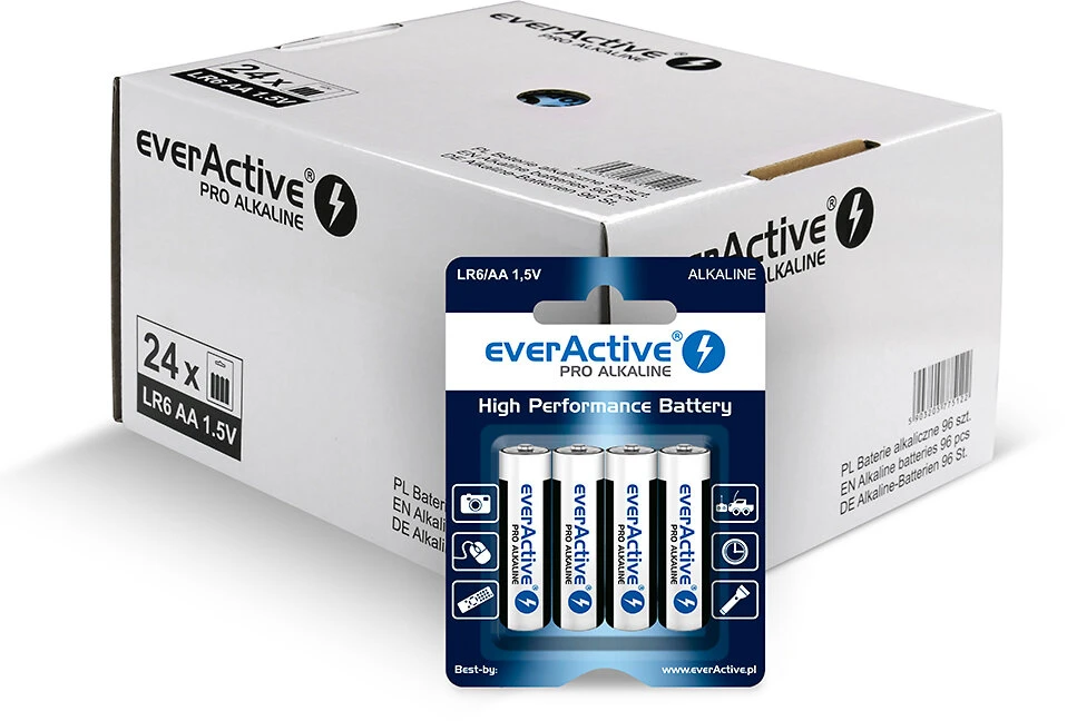 Baterijos – Duracell Ekranas LR6 AA Pro Šarminės, 3 000 mAh, 24 × 4 vnt.