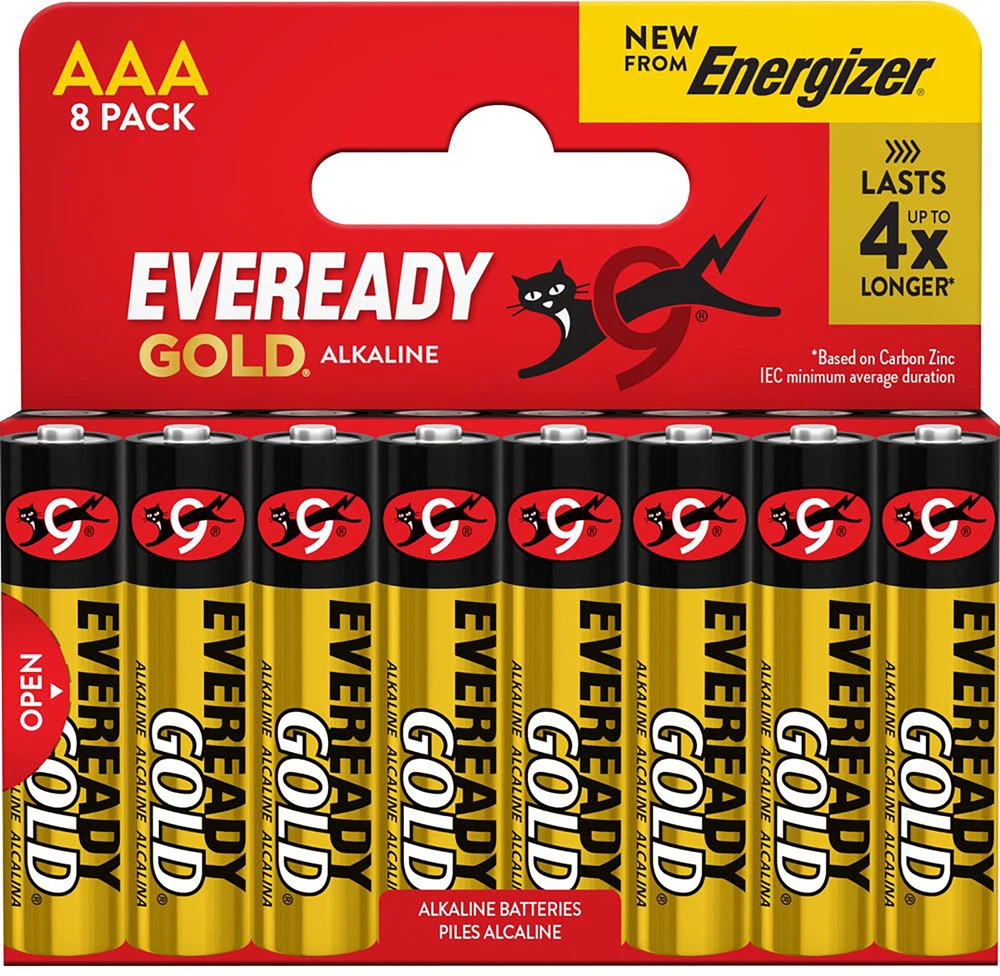 Baterijos – Energizer Eveready Gold AAA, 8 vnt.