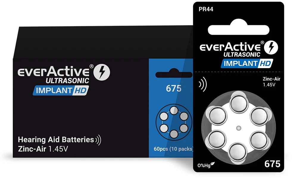 Baterijos – everActive 675 1,45 V Baterijos, 6 vnt.