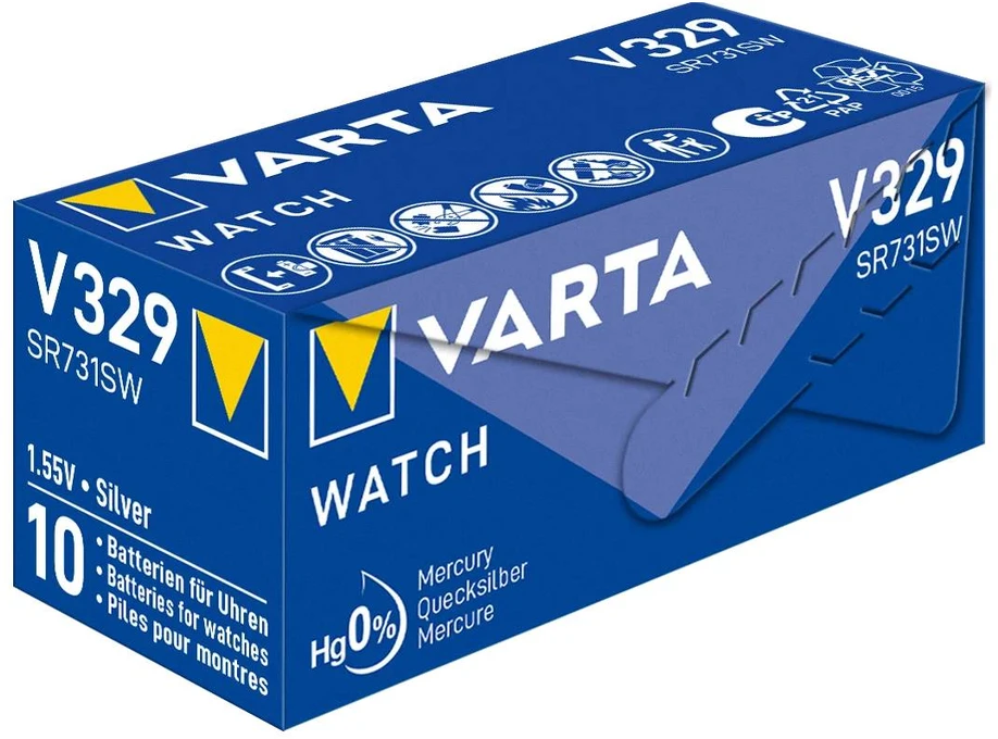 Baterijos - Varta 329 Sidabro oksidas 1,55V 10 vnt.