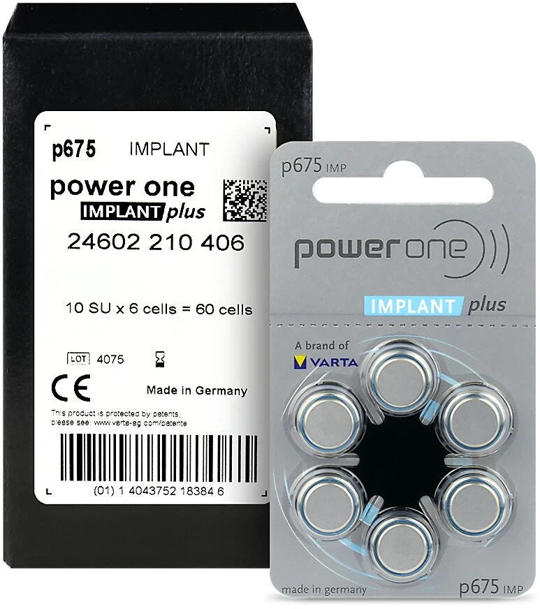 Baterijos - Varta 675 Implant Plus Maitinimo Baterijos, 6 Vnt.