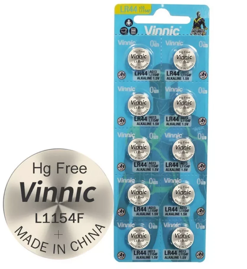 Baterijos Vinnic G13 LR1154 10 vnt.