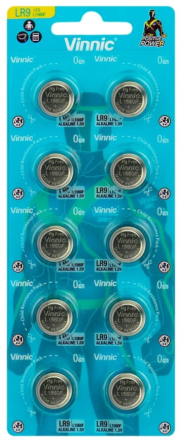 Baterija - Vinnic LR9 L1560 625 EPX Šarminės Baterijos, 10 vnt.