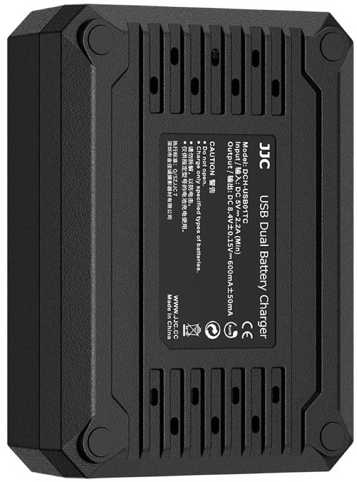 Baterijų Įkroviklis - JJC DCH ENEL14A USB Dual Baterija Charger For Nikon EN EL14/EN EL14A Juodas