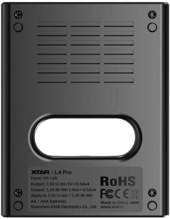 Xtar 4 x Ni-MH ir 1.5V Li-ion AA/AAA akumuliatorių kroviklis su LCD ekranu L4 PRO