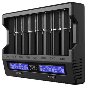 Baterijų Įkroviklis - XTAR VC8S Multi-Channel 1-8 Li-ion Ni-MH Cells USB-C