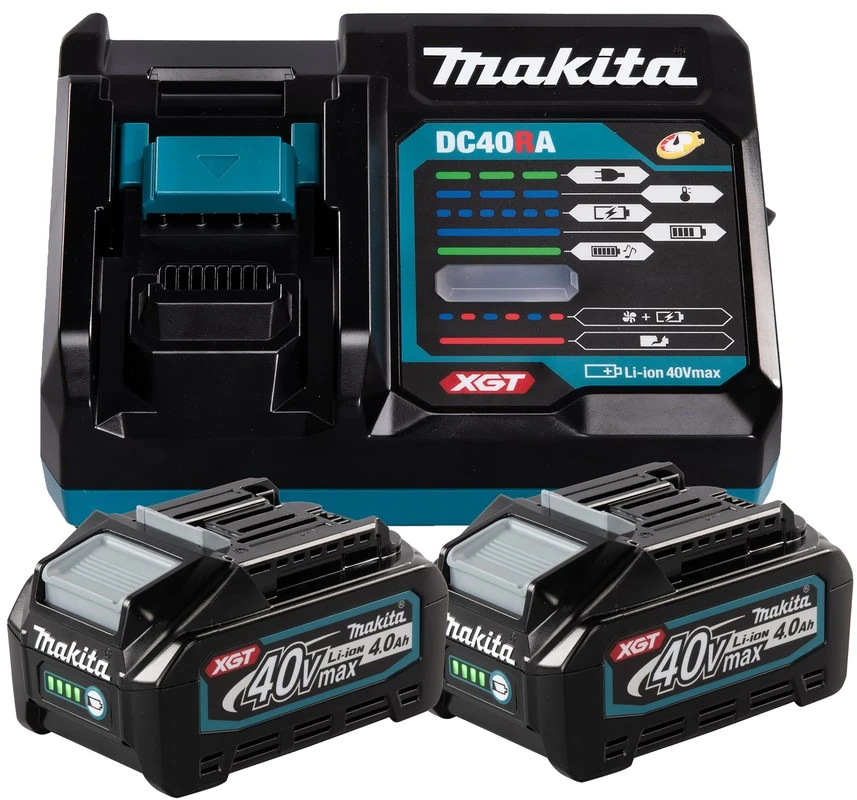 MAKITA MAITINIMO RINKINYS 40V 2×5,0Ah XGT (BL4050Fx2+DC40RA)