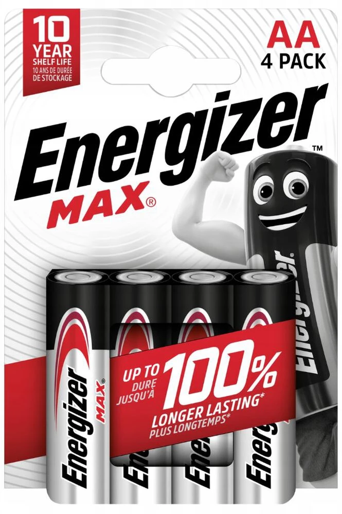 Baterijos - Energizer Max LR6 AA 10 metų galiojimo 4 pakuotė