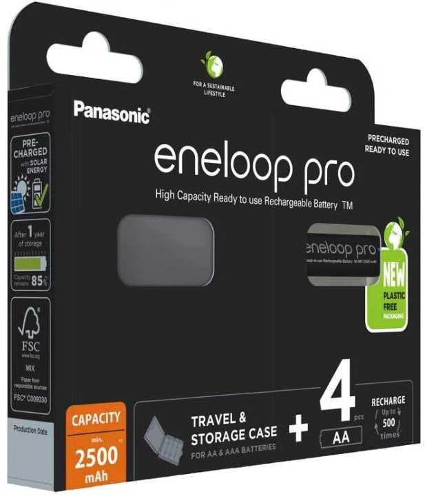Panasonic Eneloop Pro AA 2500 mAh pakuotė