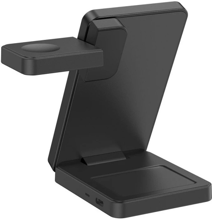Belaidė Įkrovimo Stotelė - Tech-Protect A56 3in1 MagSafe 25 W, Juoda