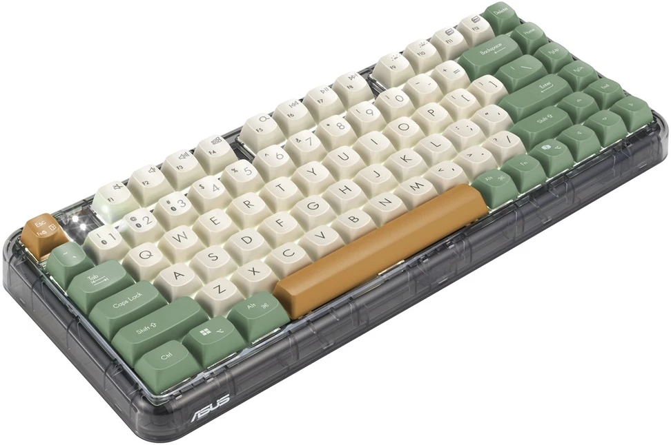 ASUS KD201 Jelly75 Milk Baltas Belaidė klaviatūra