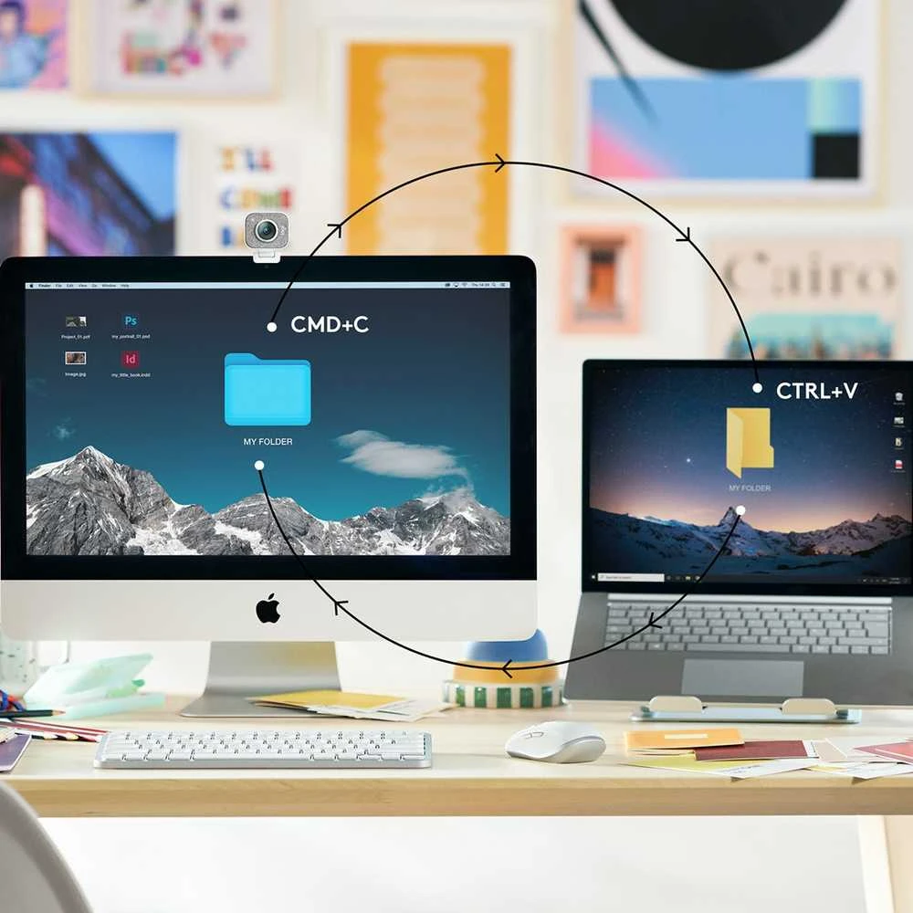 Minimalistinė Belaidė Klaviatūra su apašvietimu Logitech MX Keys Mini, Rožinės spalvos, US tarptautinis (Qwerty) išdėstymas